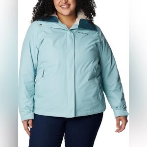 Columbia Women's Bugaboo Ii Fleece Interchange Jacket, Aqua Haze, 2X